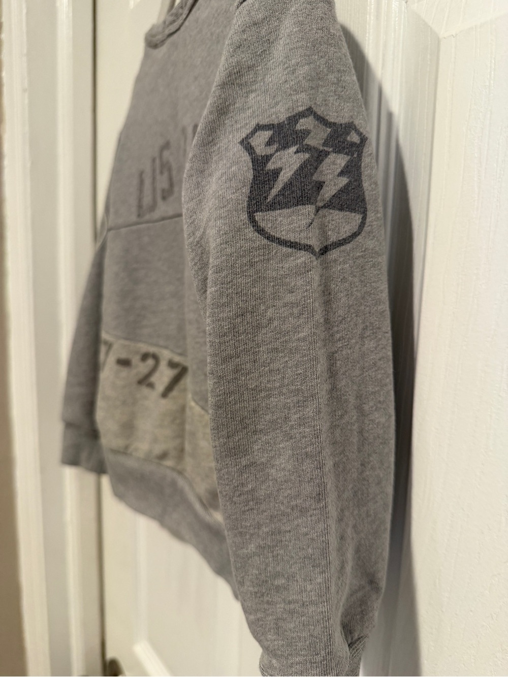 Polo Ralph Lauren Boys 2T Gray Patchwork Graphic Crewneck Sweatshirt - Picture 8 of 10